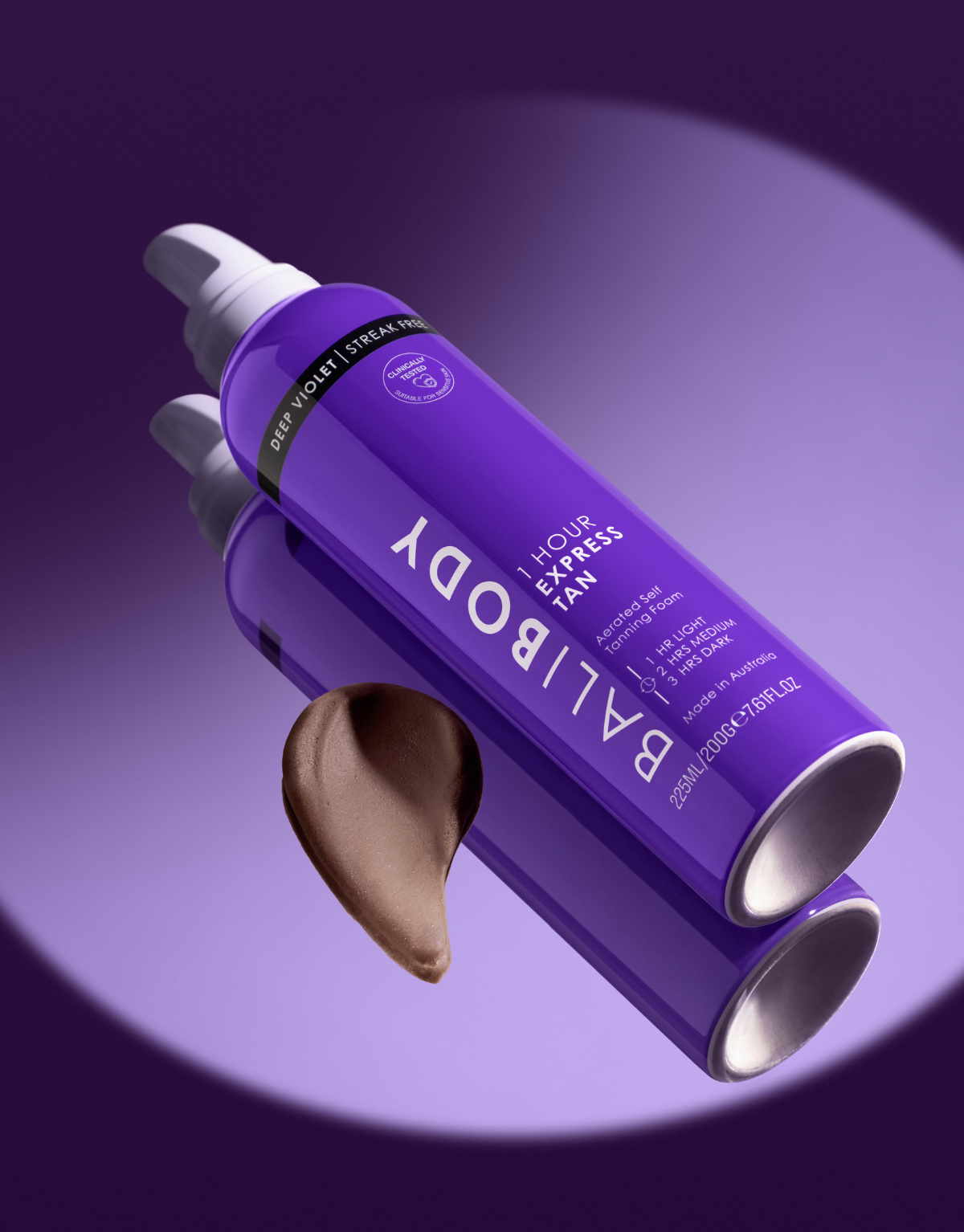 Deep Violet Express Self Tan product deep violet one hour express self tanning foam - Bali Body image8