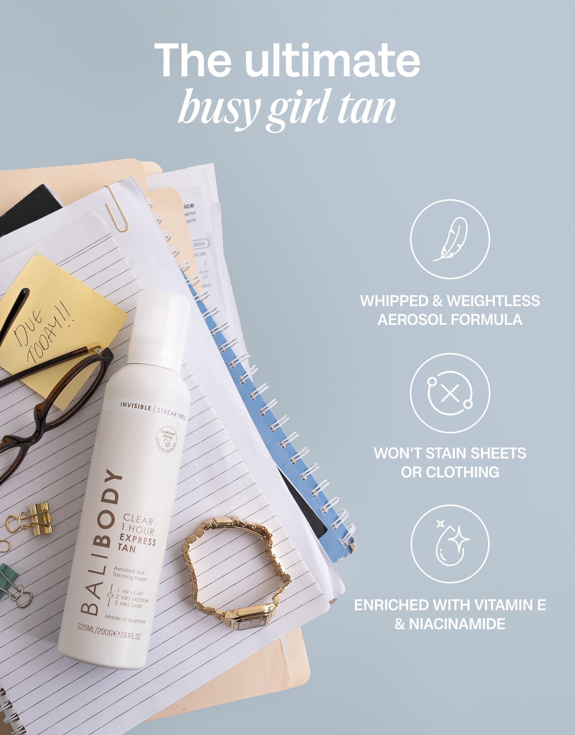 Clear 1 Hour Express Self Tan - Zero-Transfer - Bali Body US