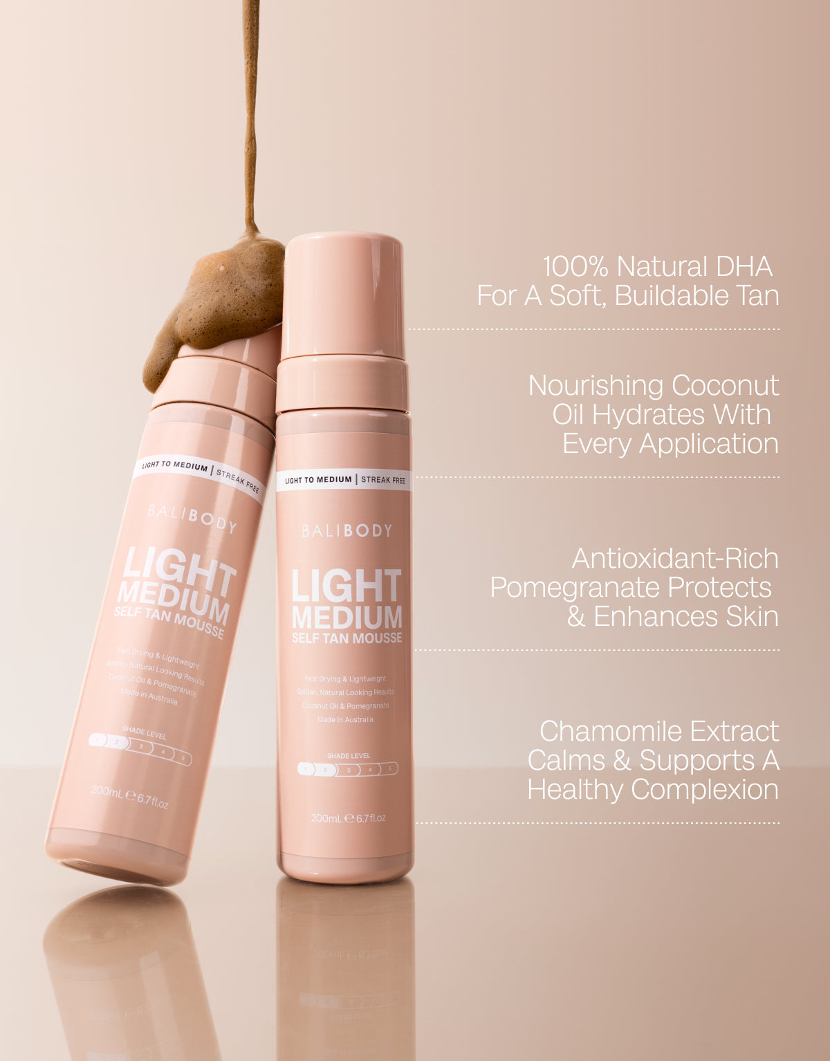 Light Medium Self Tanning Mousse